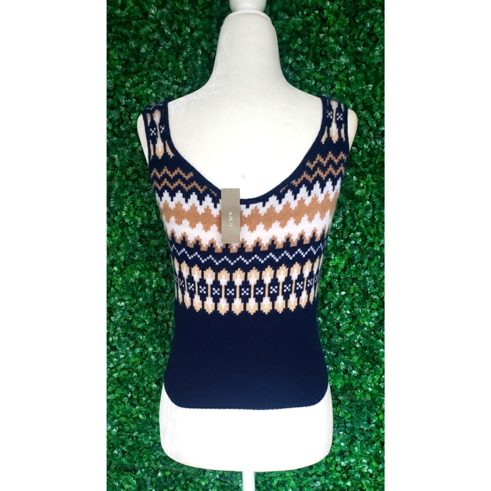 30. J.Crew Cashmere Fair Isle tank top - Picture 8 of 12